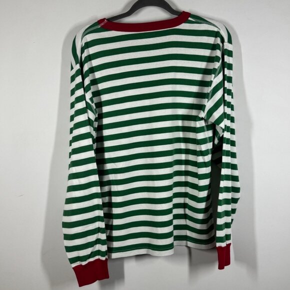 Hanna Andersson Green Stripe Pajama Set Size L Organic Cotton Comfy Sleepwear - Picture 8 of 15